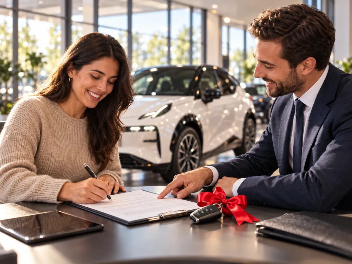 Novated lease pre-approval, document signing and vehicle delivery process