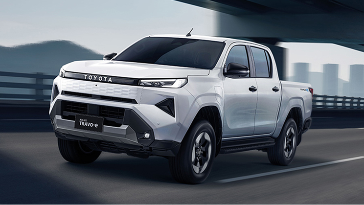 Modern utility vehicle on the road